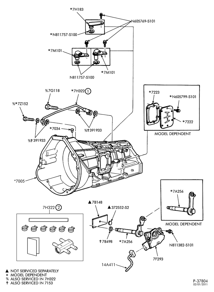 Схема 4R100 TYPE-EXTERNAL PARTS - Transmission cooler bypass valve, range-E150/450