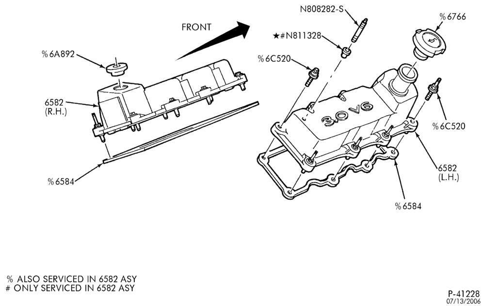 Схема 6 CYL. 3.0L-Rocker arm covers & related parts-R