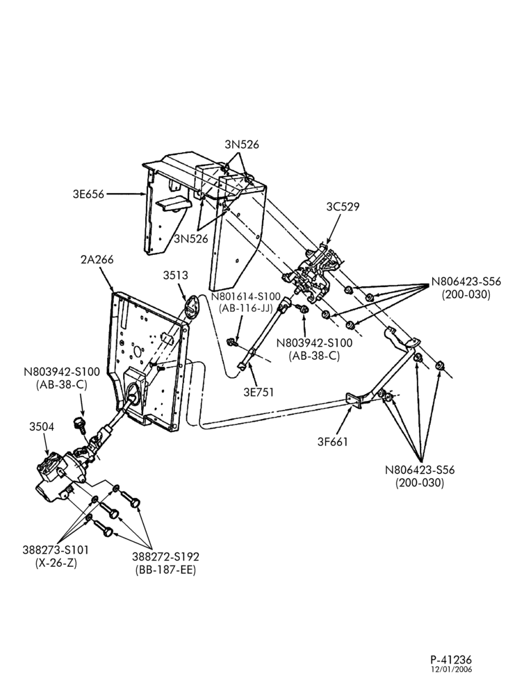 Схема STEERING-Steering column - fixed wheel-E(Stripped Chassis)