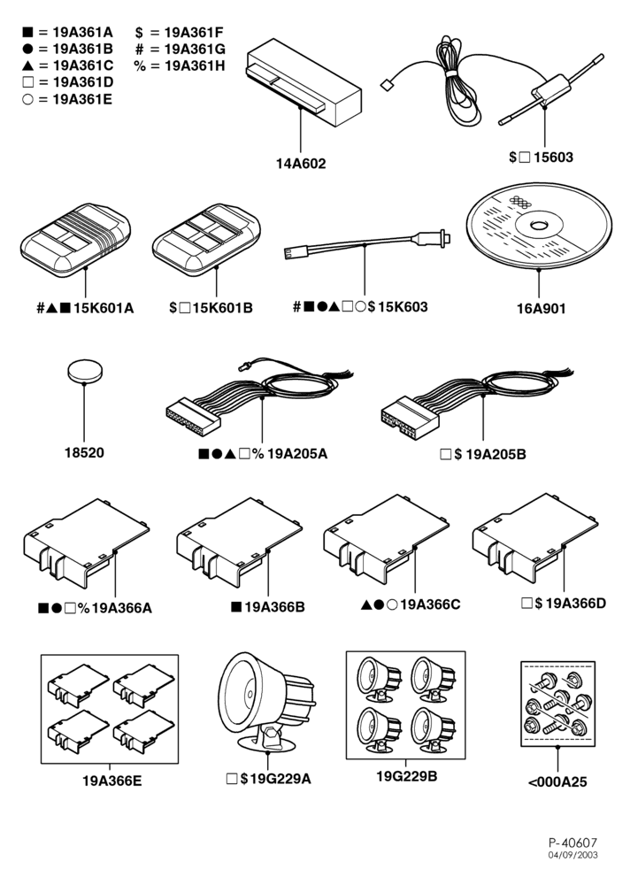 Схема ELECTRICAL SYSTEMS-Dealer installed vehicle security systems - Powercode-E150/550