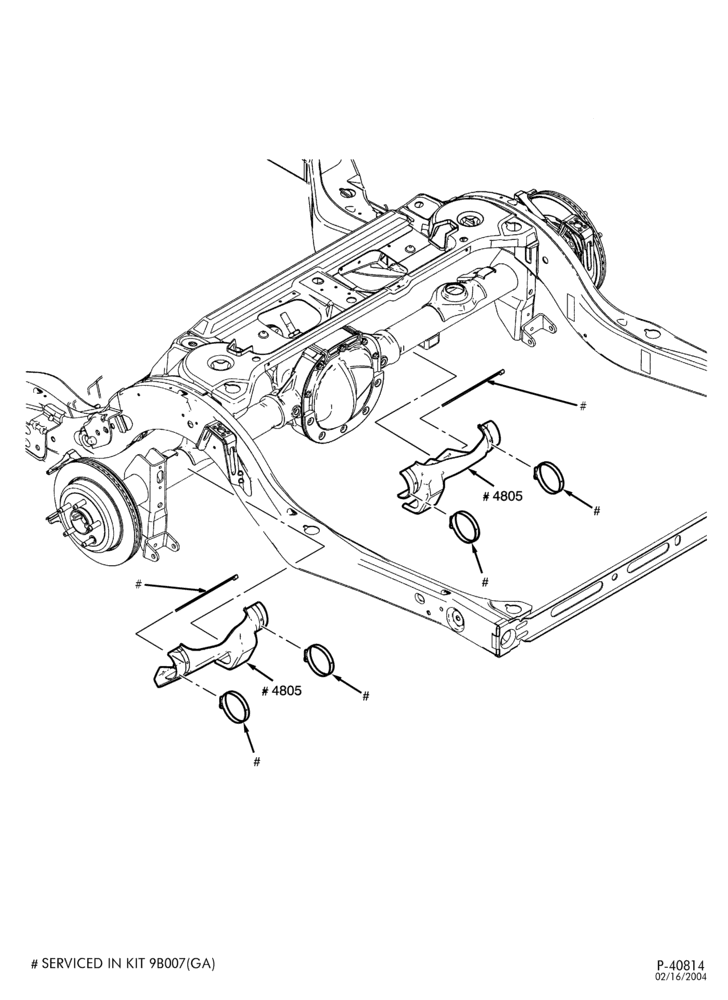 Схема REAR AXLE-Rear axle shields - Police
