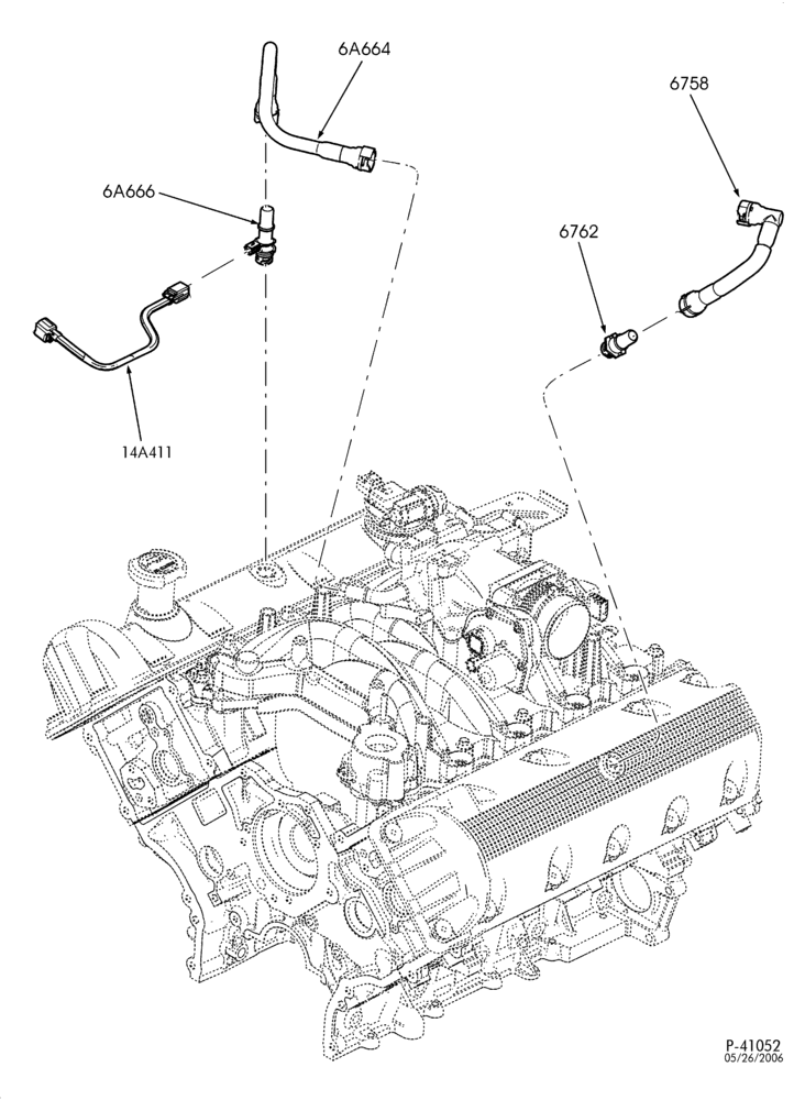 Схема 8 CYL. 4.6L - SOHC-Crankcase ventilation system