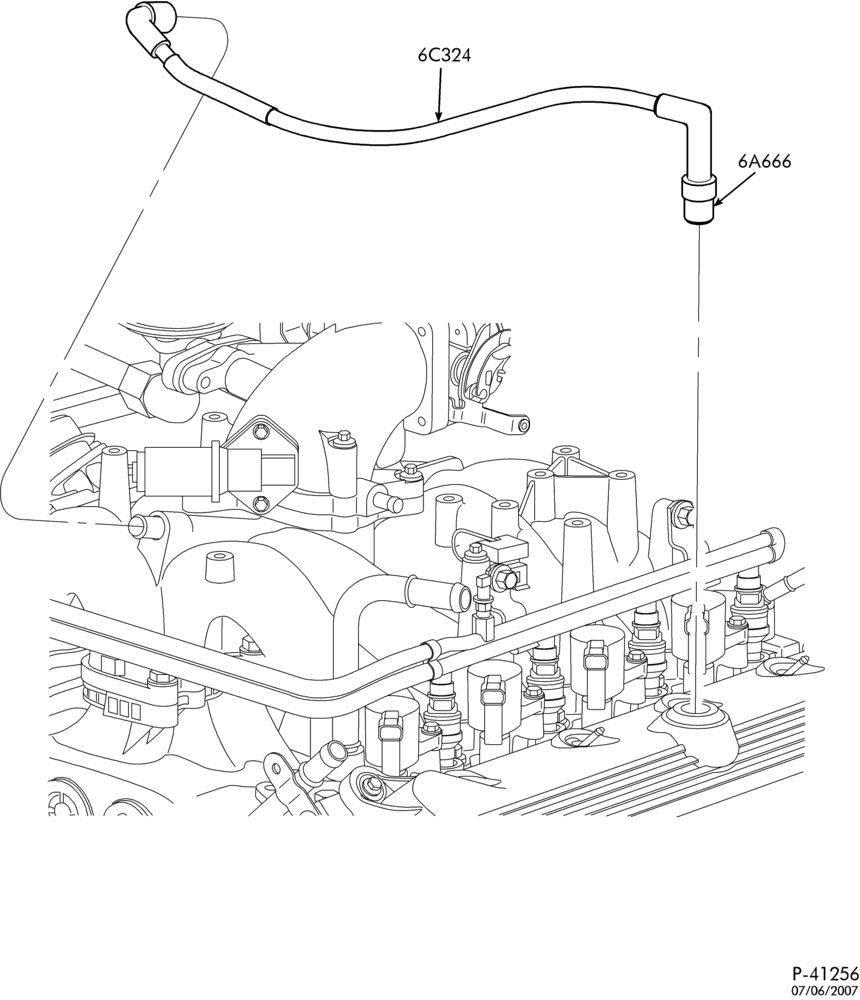 Схема 8 CYL. 5.4L-Emission control crankcase-F150/250-Under 8500# GVW