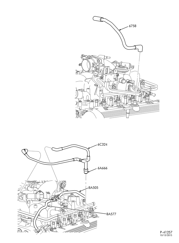 Схема 8 CYL. 5.4L-Emission control crankcase - with heated PCV-E150/350