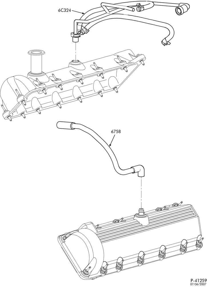 Схема 8 CYL. 5.4L-Emission control crankcase - W/ heated PCV-F150