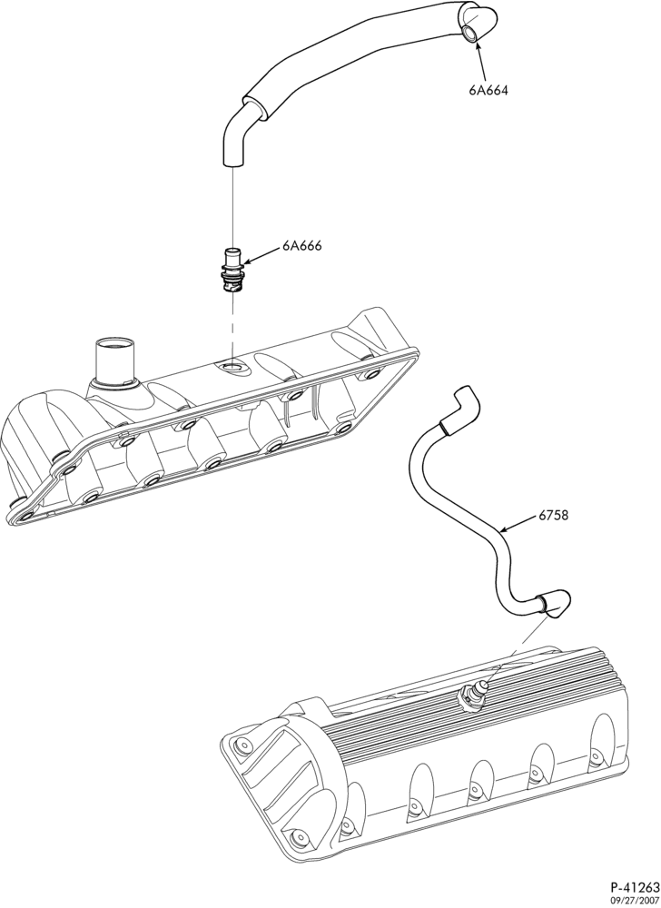 Схема 8 CYL. 4.6L-Emission control crankcase-F150