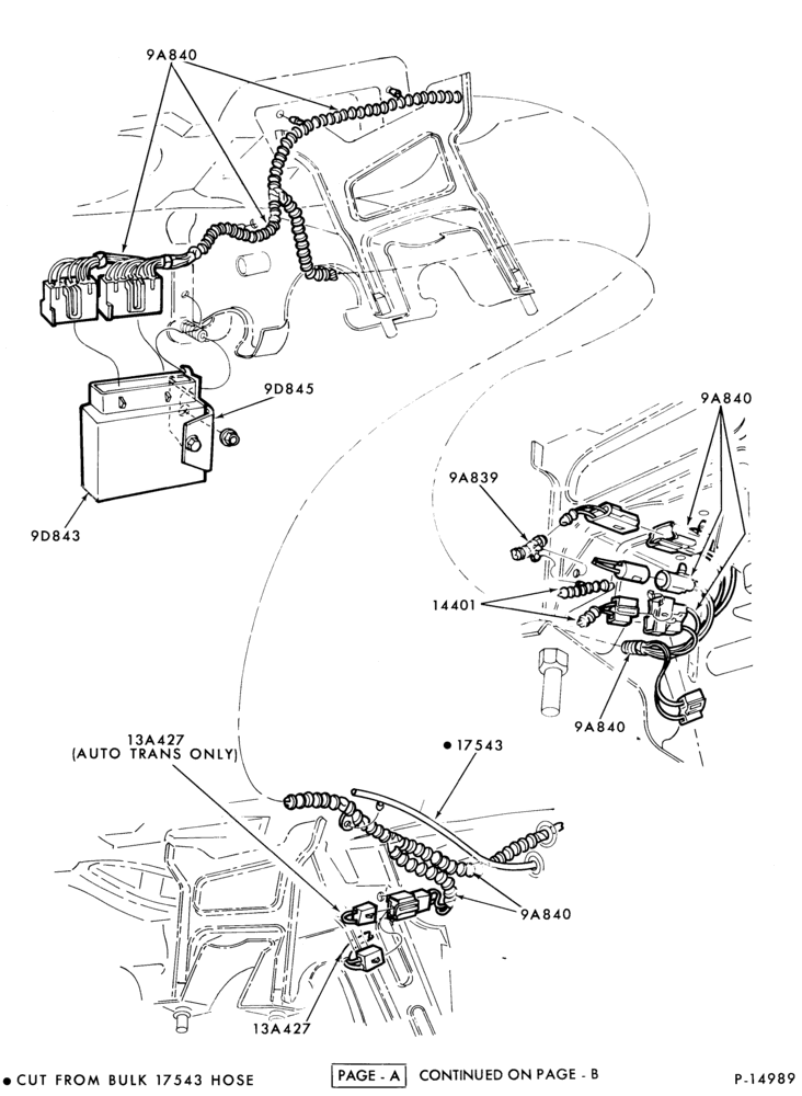 Схема 8 CYL. 5.0L (302 C.I.D.)-Speed control - passenger compartment- Page A