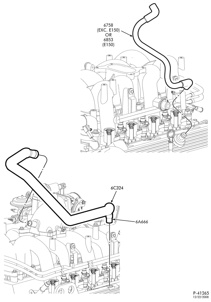 Схема 8 CYL. 4.6L-Emission control crankcase-F150