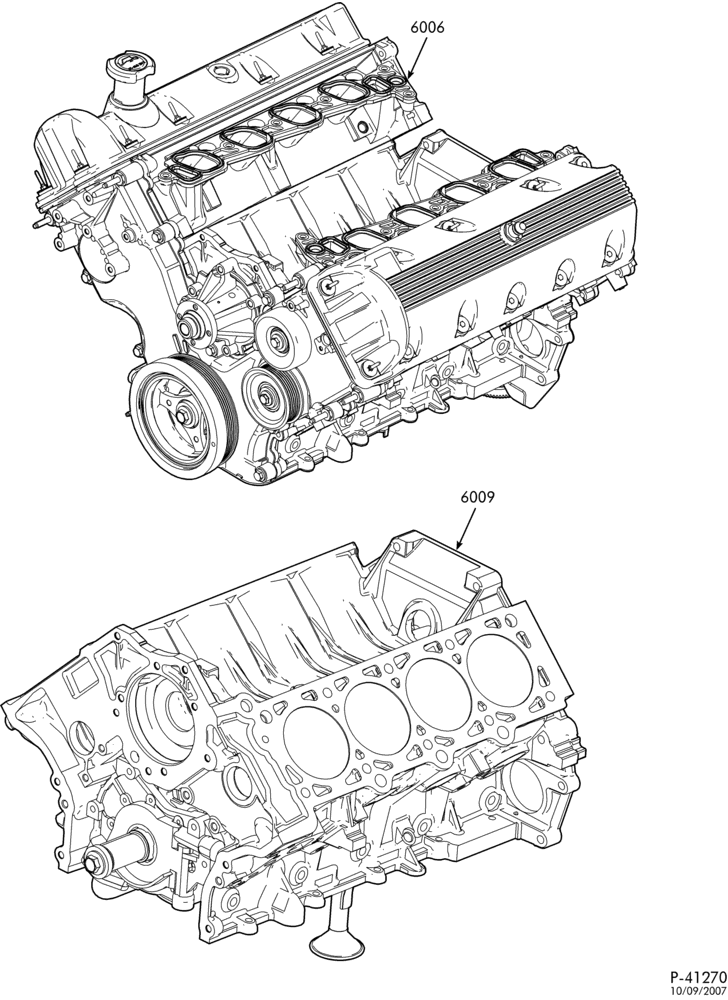 Схема 8 CYL. 5.4L-Service engine & short block