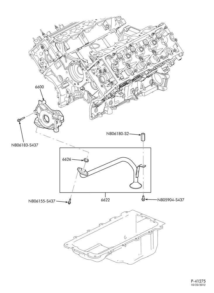 Схема 8 CYL. 5.4L-Oil pump-E150/350