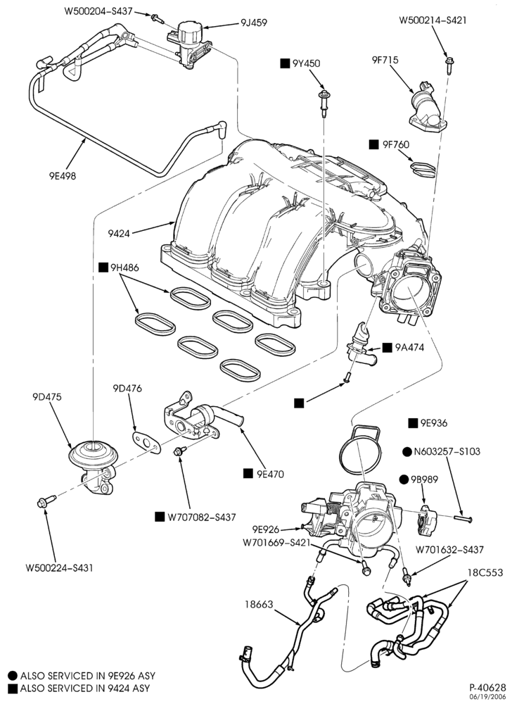 Схема 6 CYL. 3.0L - DOHC-Manifold installation - intake
