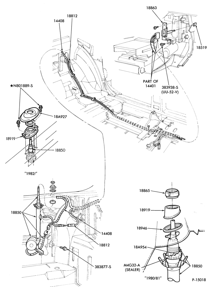 Схема AIR CONDITIONER-Radio and stereo- power antenna and related parts