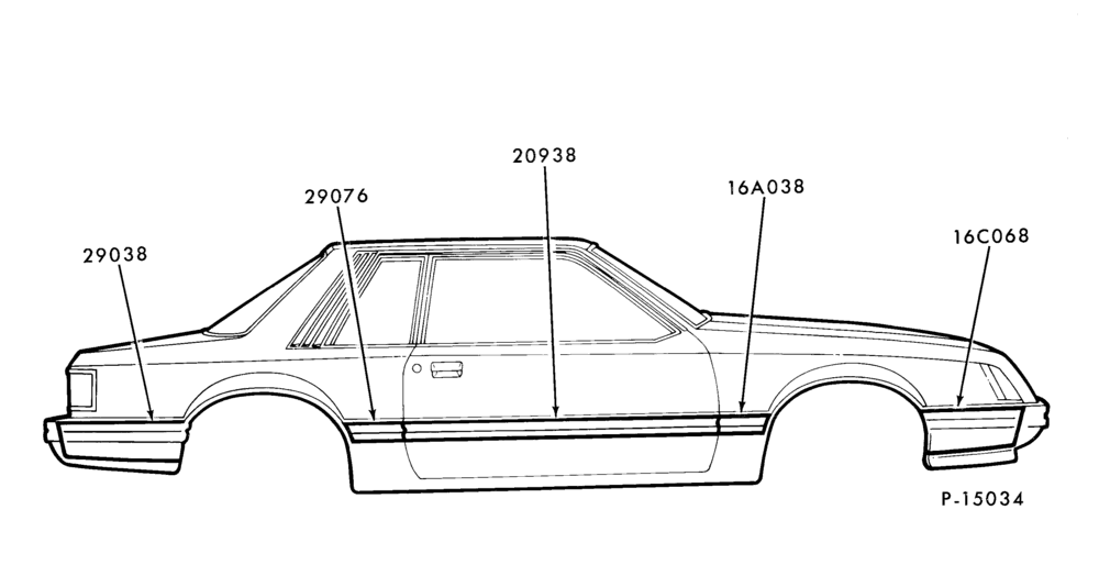 Схема BODY SIDE - BODY TYPES 61 AND 66 - Page A