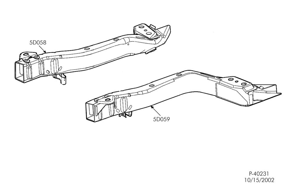 Схема FRONT SPRING AND STABILIZERS-Frame horn repair kit