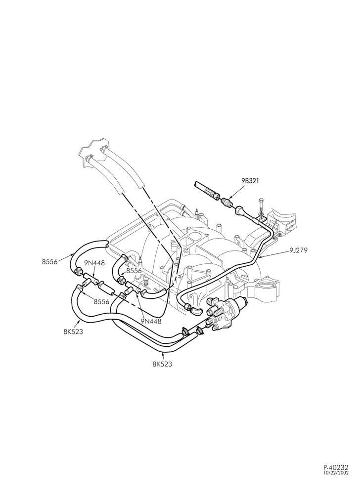 Схема 8-цил. 5,4 л - (BI-FUEL)-Coolant hose assembly - CNG/GAS