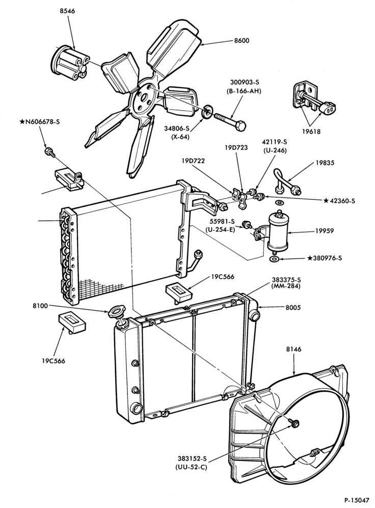 Схема AIR CONDITIONER-Condenser, Dehydrator - integral- Ford