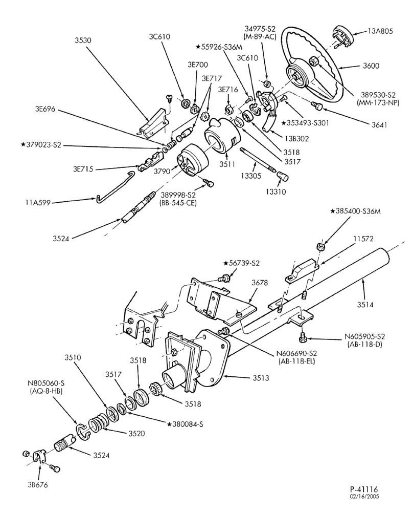 Схема STEERING-Column - installations - Page C-F-FT700/900