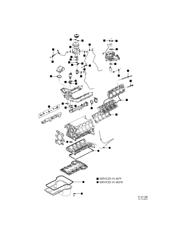 Схема 8 CYL. 6.0L - DIESEL-Engine gasket kits-E350/450