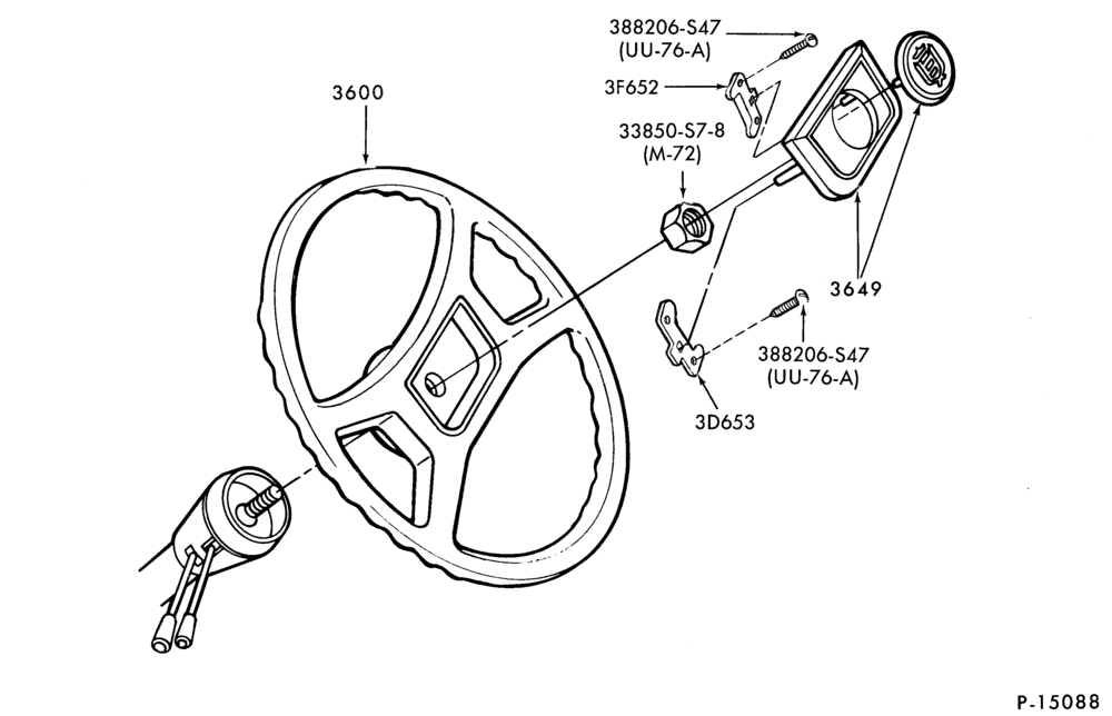 Схема STEERING WHEEL-4-spoke wheel