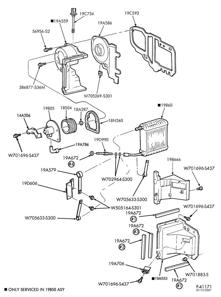 Схема AIR CONDITIONER-Air conditioner parts - evaporator - integral a/c - manual