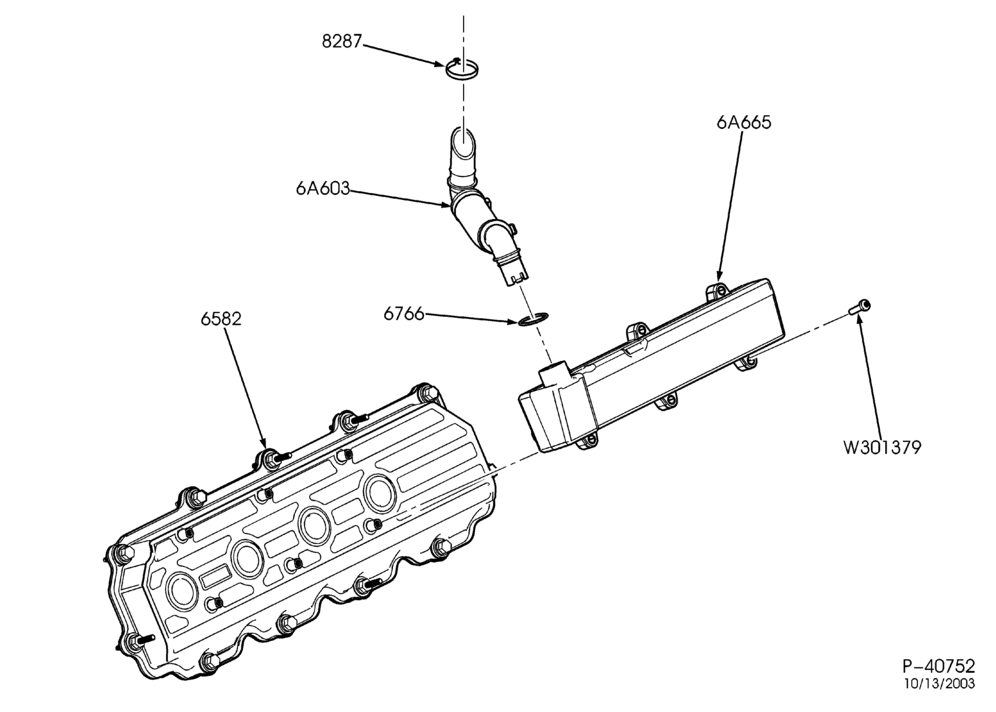 Схема 8 CYL. 6.0L - DIESEL-Crankcase ventilation system-E350/450