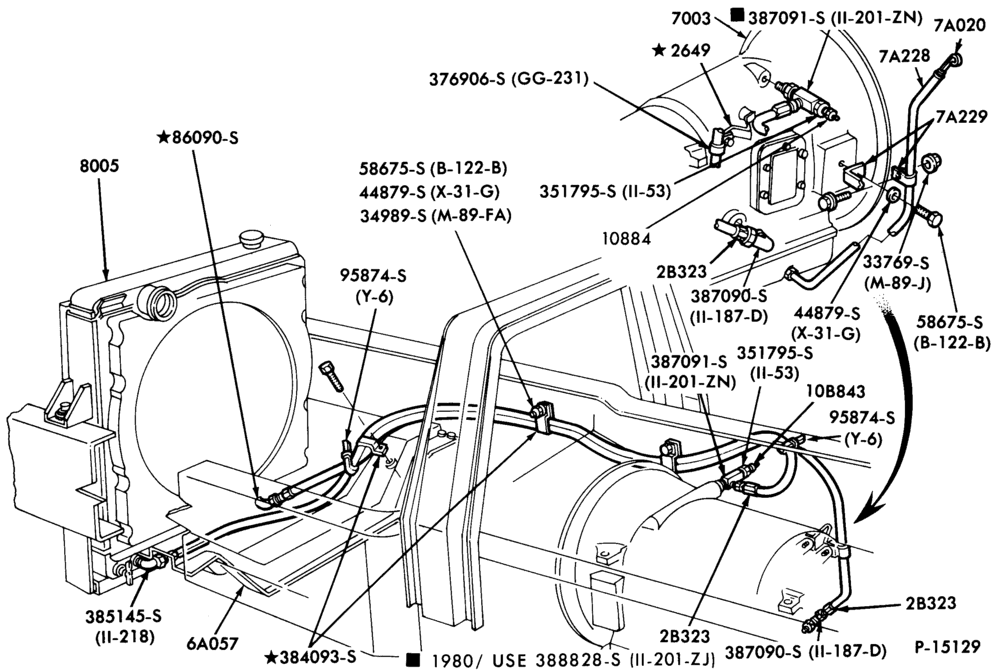 Схема OIL COOLER LINES-Oil cooler installation - w/MT 650 and MT 653- w/MT 640, MT 643, MT 650 & MT 653-8 cyl. gas-C-CT800