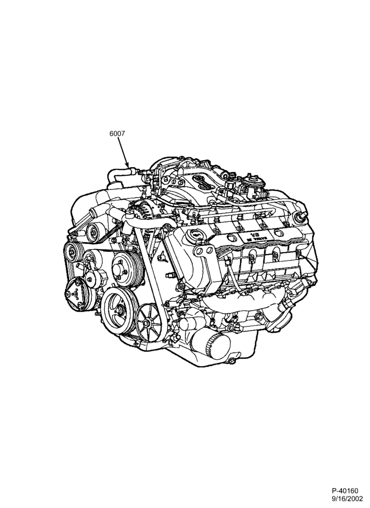 Схема 8-цил. 4,6 л - 4V-Engine assembly - complete - MA