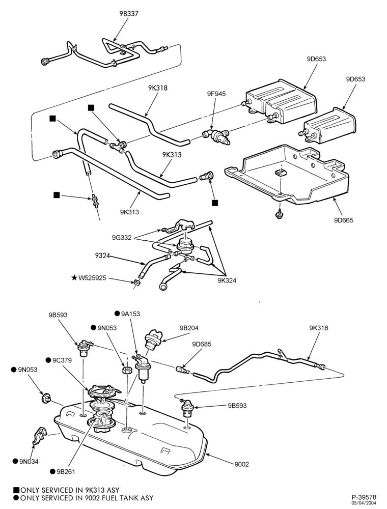 Схема 6 CYL. 2.5L-Fuel vapor canister & related parts