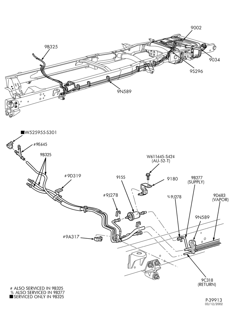 Схема 10 CYL. 6.8L-Fuel lines & related parts - aft axle tank - E550 - Page A