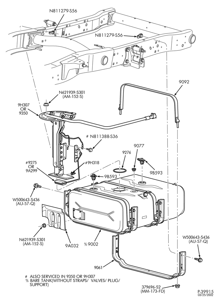 Схема 10 CYL. 6.8L-Fuel tank pump, sender & related parts - aft axle tank - E550