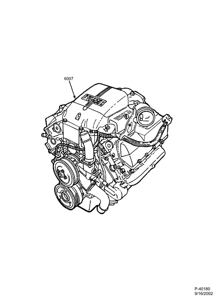 Схема 8 CYL. 7.3L - DIESEL - DIRECT INJECTION - TURBO-Engine assembly - complete-E250/550