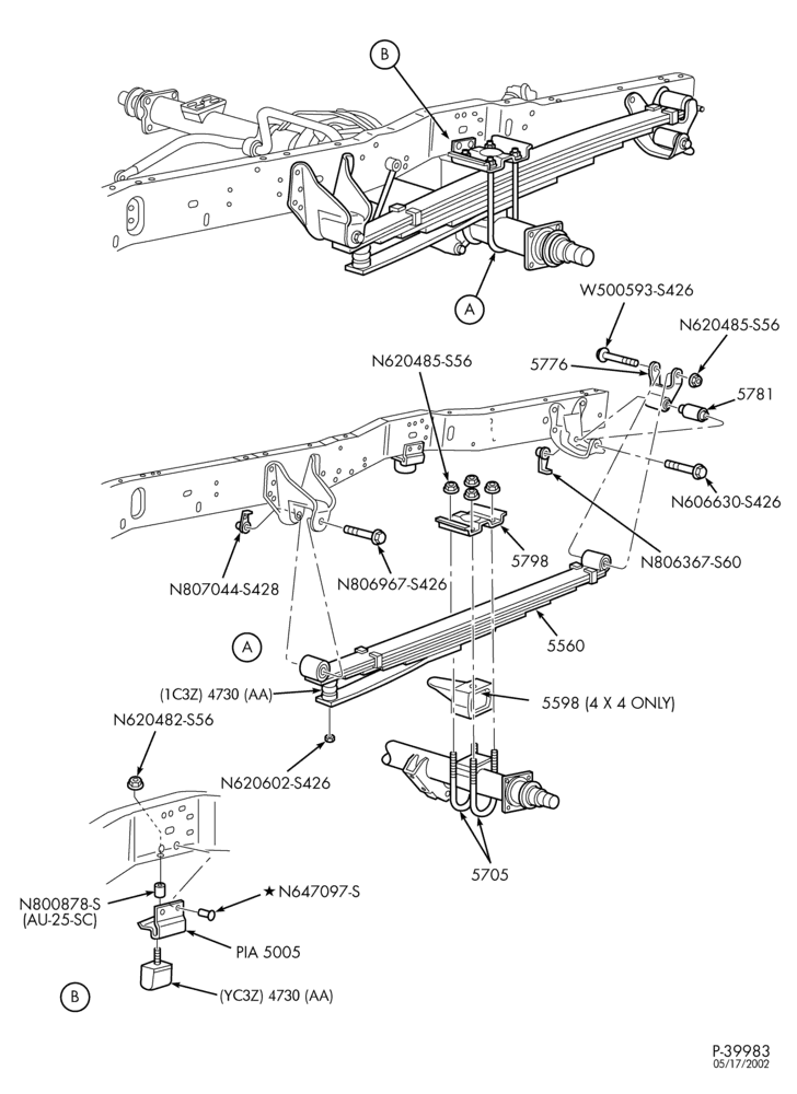 Схема SPRING, STABILIZERS, REAR SUSPENSION-Rear suspension & related parts - with auxiliary spring-L1