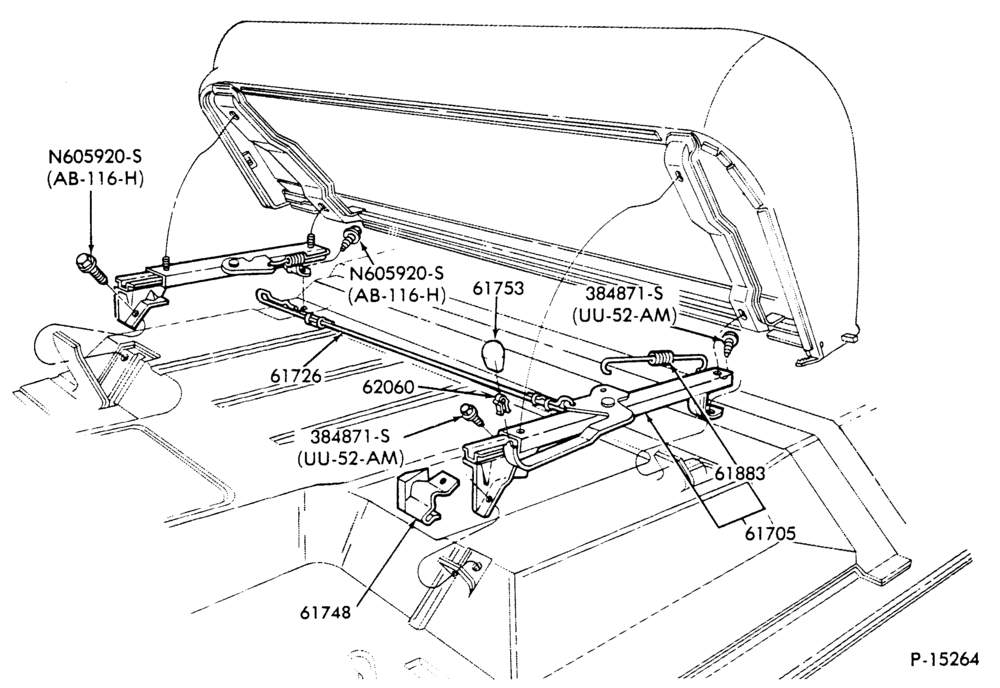 Схема SEATS-Front seat parts - bucket   - full width - lower half-U150