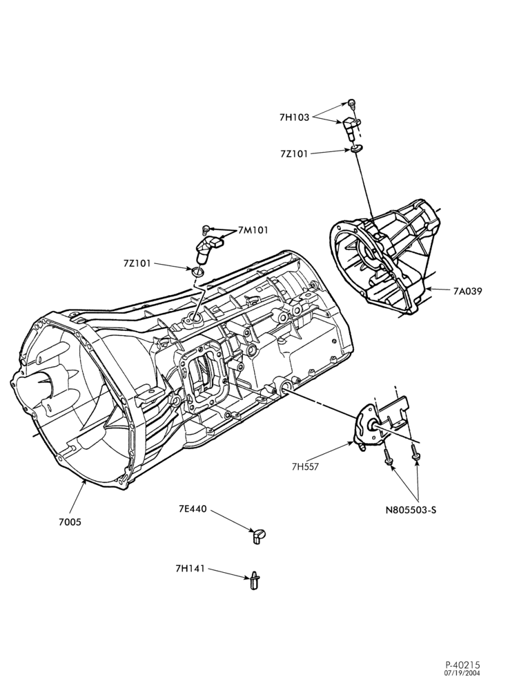 Схема TORQSHIFT TYPE-INTERNAL PARTS - Sensors & switches-E340/450