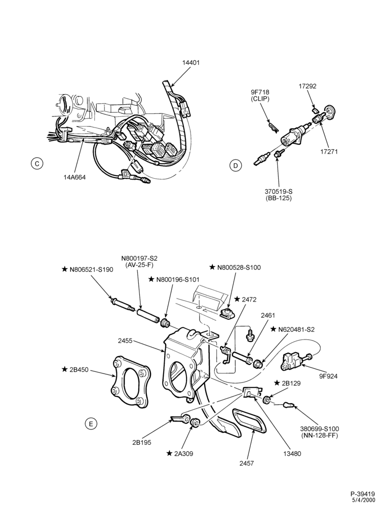 Схема AIR CLEANER-Speed control - passenger compartment - Page B