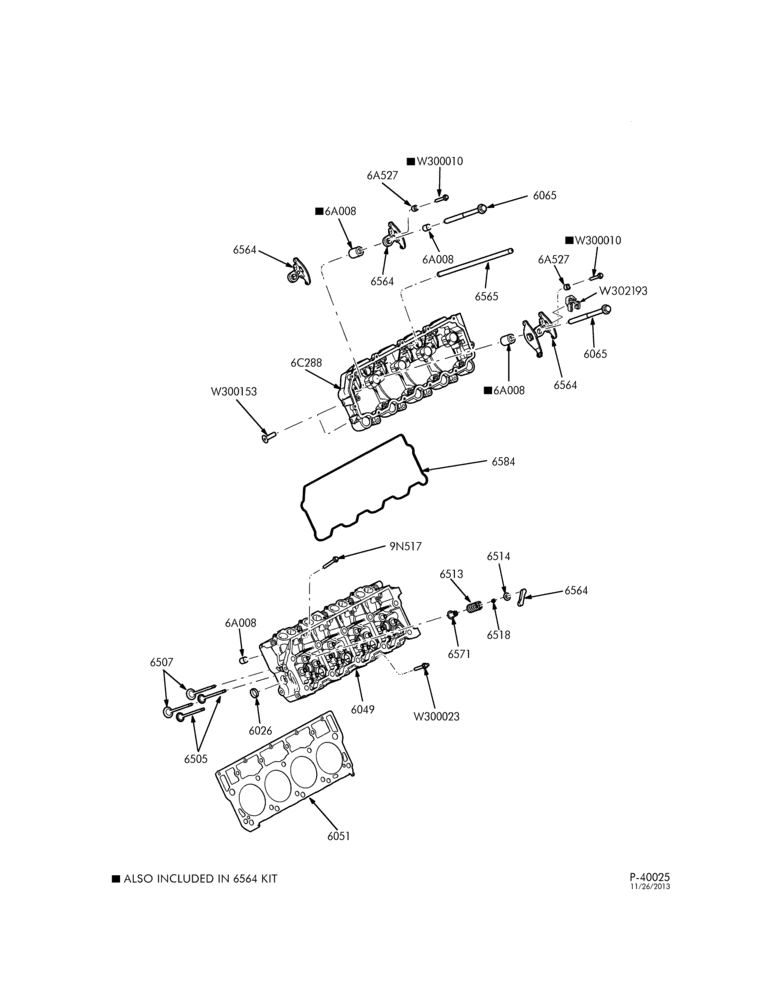Схема 8 CYL. 6.0L - DIESEL-Cylinder head & related parts-E350/450