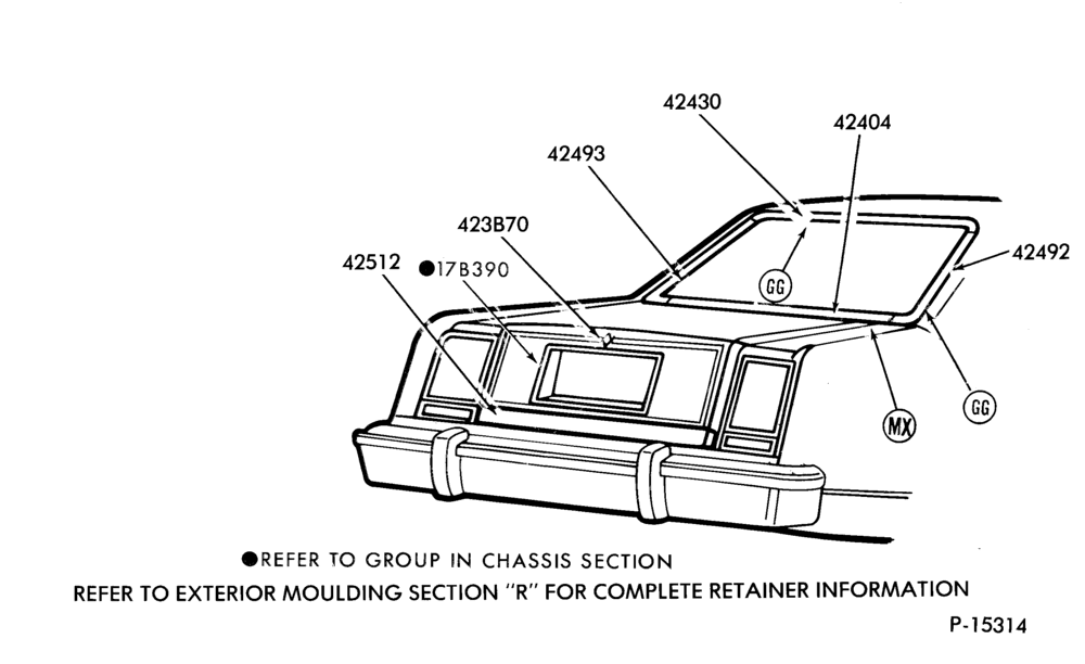 Схема BACK WINDOW - BODY TYPES 54, 66