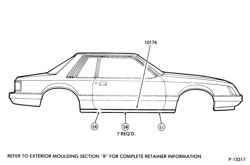 Схема BODY SIDE - BODY TYPES 61 AND 66