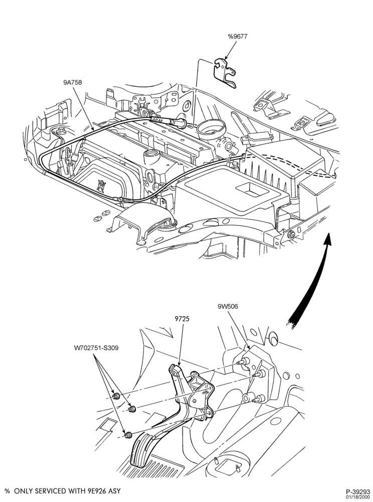 Схема 4 CYL. 2.0L - EXC. DOHC-Accelerator linkage