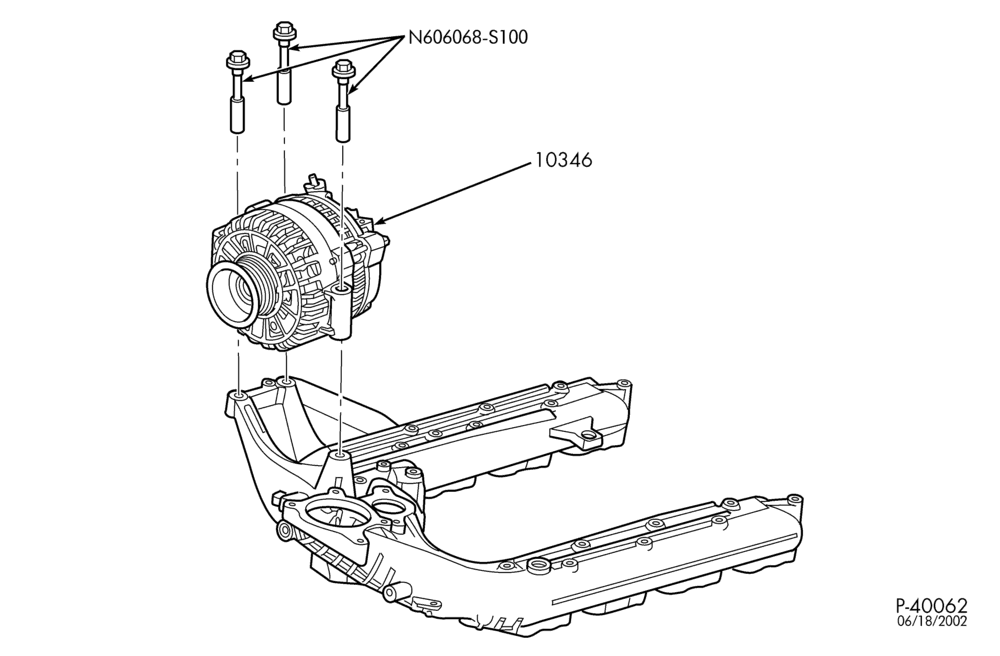 Схема DISTRIBUTOR AND IGNITION SYSTEM-Alternator installation - 8 cyl. 6.0L - Diesel