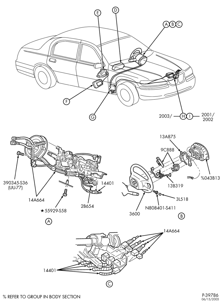 Схема ELECTRICAL SYSTEMS-Air bag module, sensor & wiring - Page A