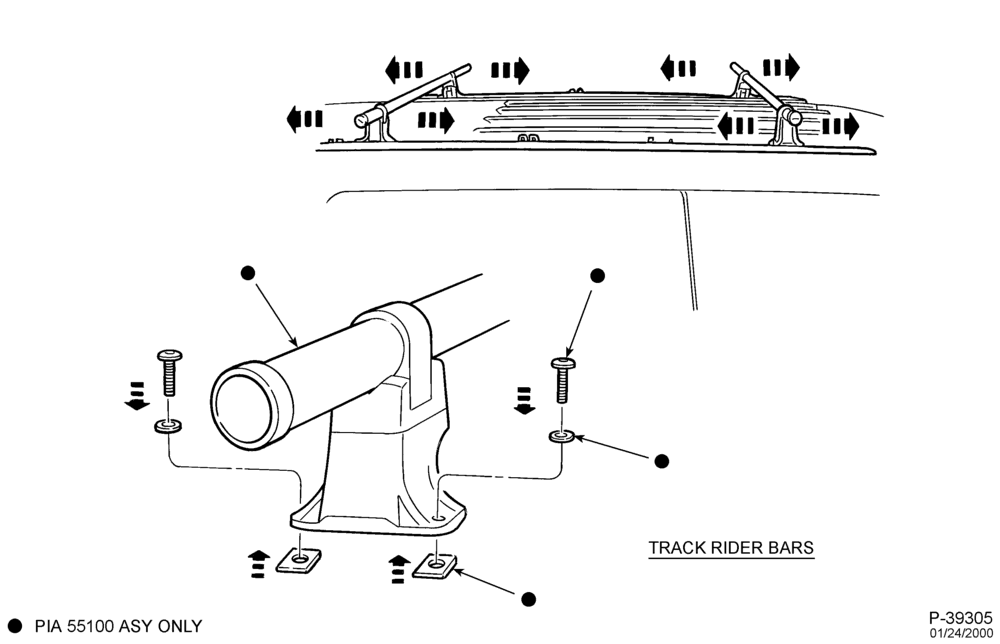 Схема ROOF-Luggage carrier - track rider bars - B/T 74