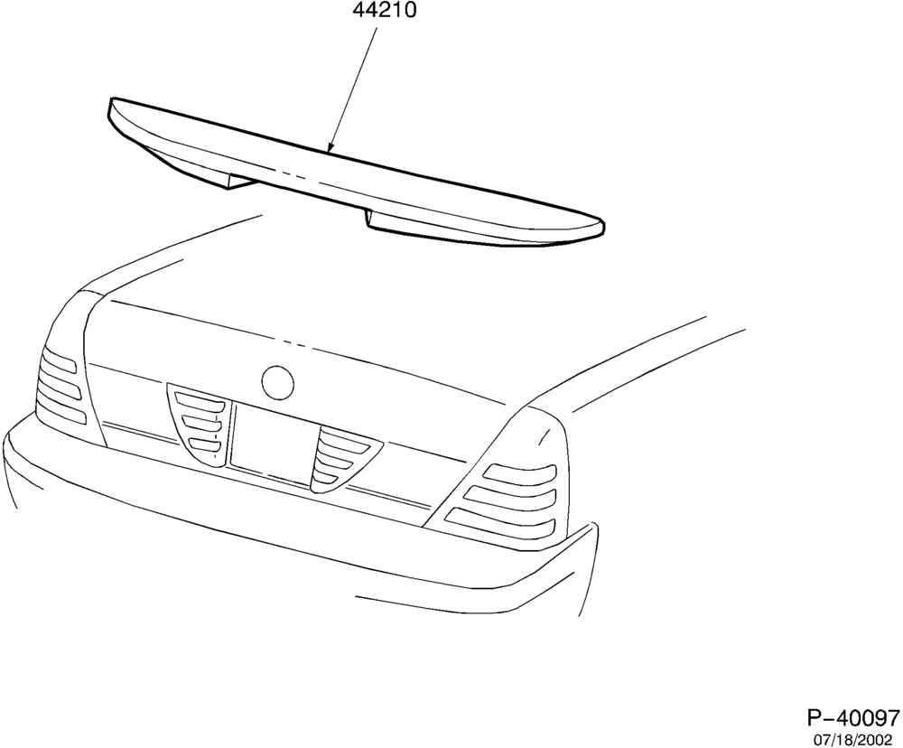 Схема LIFT/TAILGATE, LUGGAGE & BACK WINDOW-Rear spoiler - Marauder