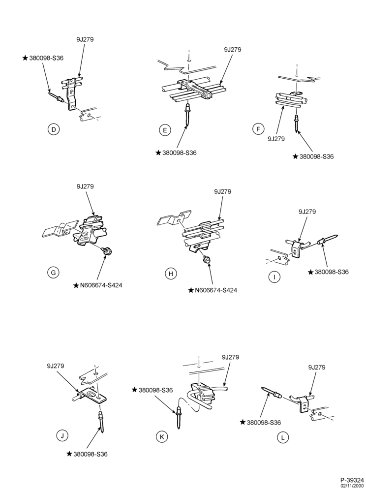 Схема 8 CYL. 4.6L-Fuel system - line installation - Non Calif. emis. - Page B