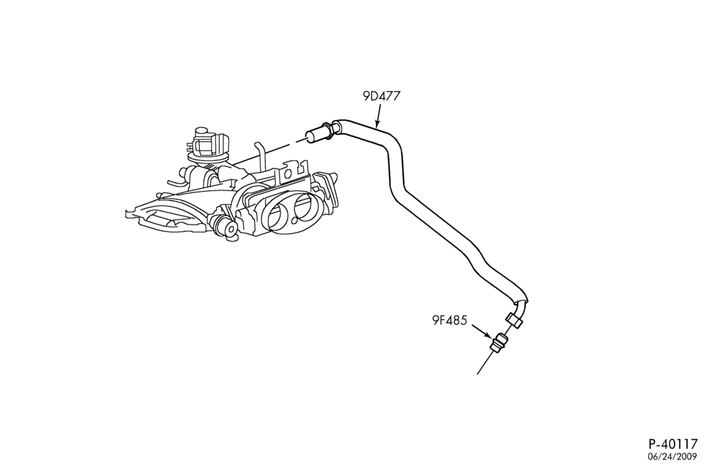 Схема 8-цил. 4,6 л - 4V-Crankcase ventilation system - Marauder - MA