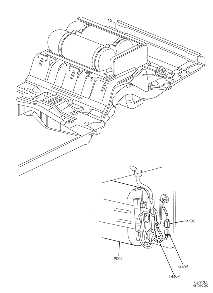 Схема FUEL SYSTEM AND CALIBRATION-Fuel system - fuel tank - NGV - Page A