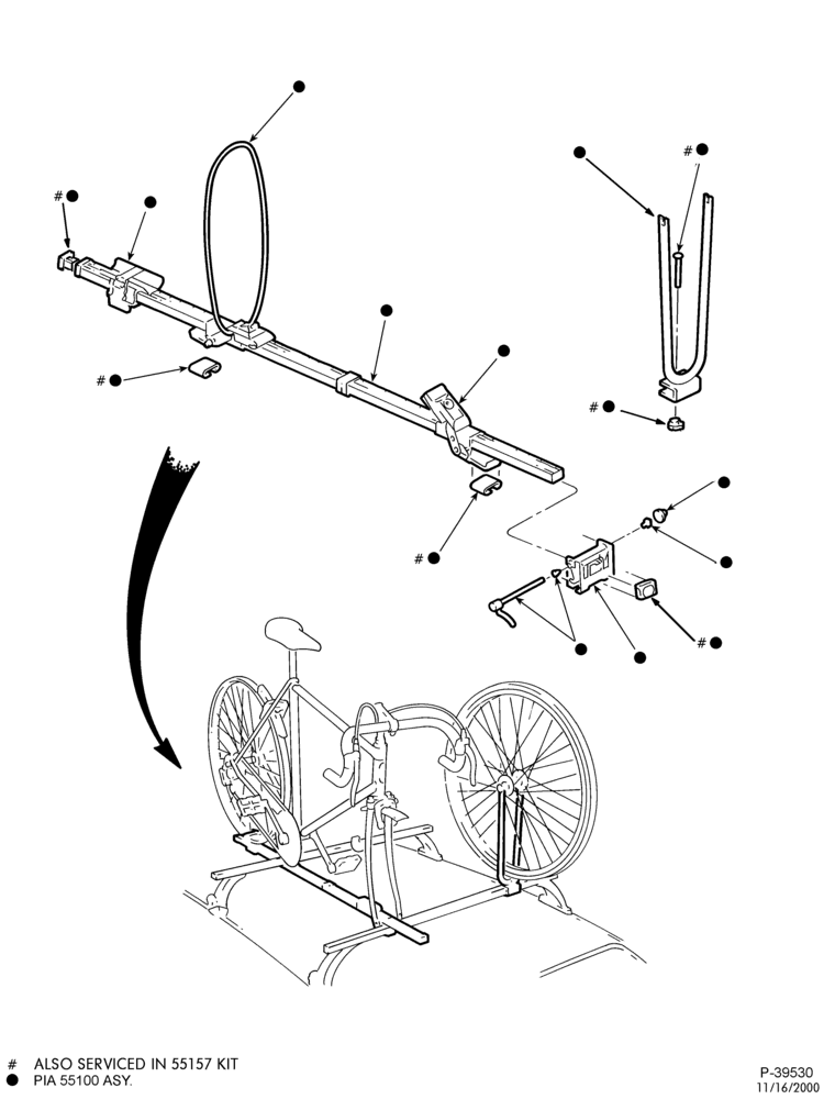 Схема LIFT/TAILGATE, LUGGAGE & BACK WINDOW-Luggage carrier - kona package - frame mount bike carrier - removable rack