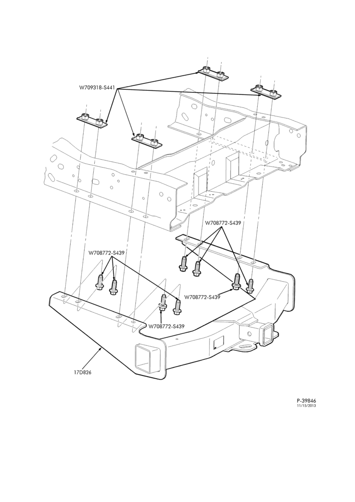 Схема TOW HOOKS & TRAILER HITCH-Trailer hitch & related parts - M18 hitch hardware-L1