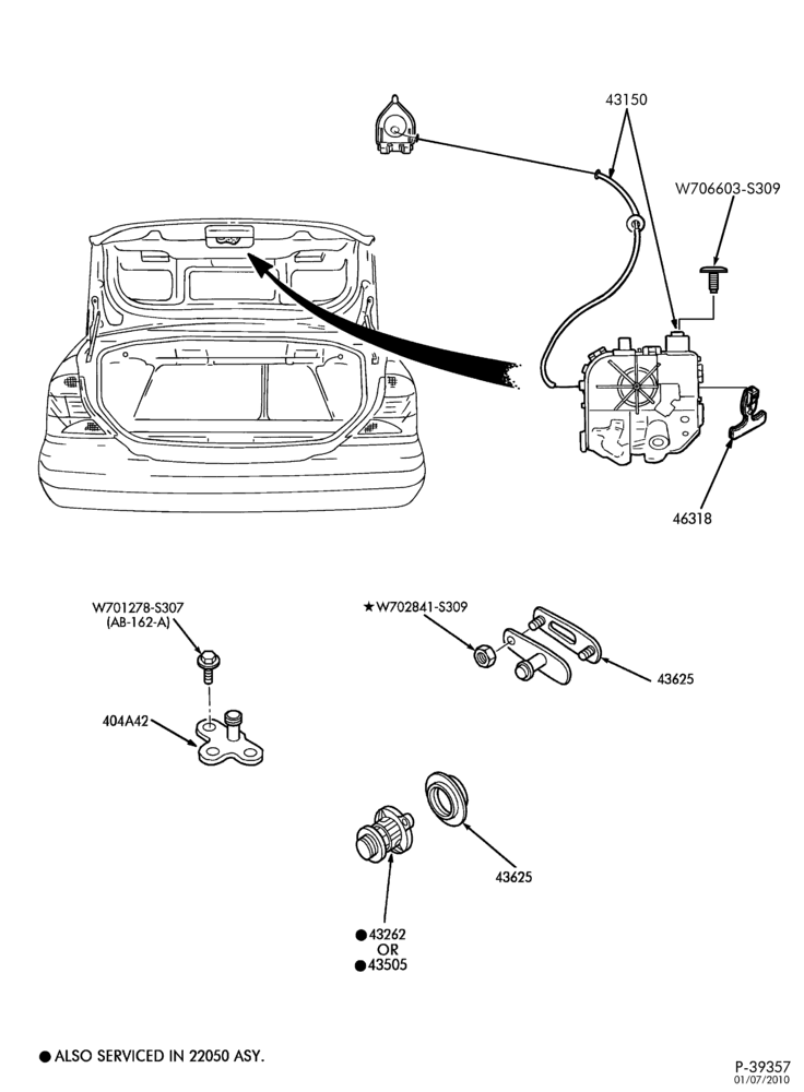 Схема LIFT/TAILGATE, LUGGAGE & BACK WINDOW-Liftgate/luggage compartment latch & related parts