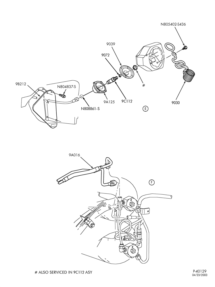 Схема MANIFOLDS, THERMOSTATS & EMISSION PARTS-Fuel system - line installation & related parts - NGV - L.H. - Page B
